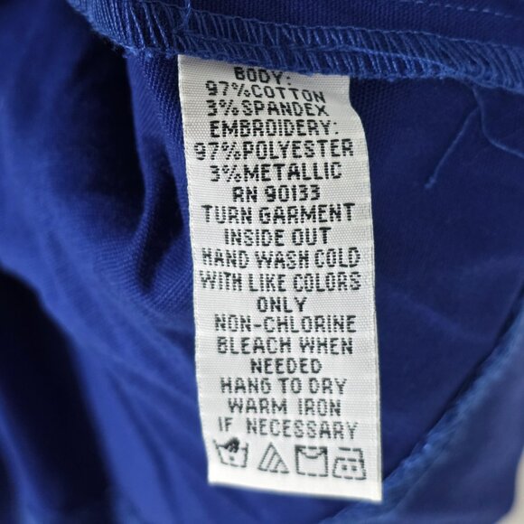 Vintage Bob Mackie Wearable Art Metallic Embroidered Womens Medium Blue Jacket - Picture 4 of 6